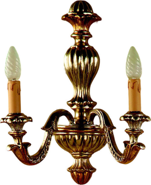 Applique-In-Legno-Classico-Argento-Mecca-2-Luci-Beccaccia