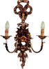 Applique-In-Legno-Classico-Argento-Mecca-2-Luci-Passero