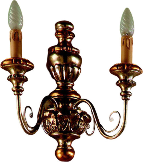 Applique-In-Legno-Classico-Argento-Mecca-2-Luci-Sparviero