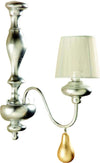 Applique-In-Legno-Classico-Argento-Mecca-Con-Paralume-1-Luce-Albanella