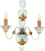 Applique-In-Legno-Classico-Avorio-Oro-2-Luci-Cigno
