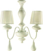 Applique-In-Legno-Classico-Bianco-Lucido-Con-Paralume-2-Luci-Albanella