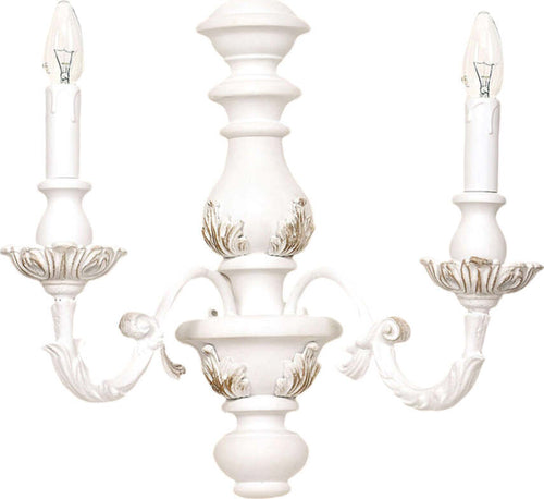 Applique-In-Legno-Classico-Bianco-Opaco-2-Luci-Fenicottero
