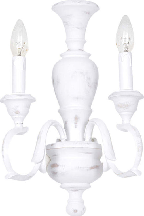 Applique-In-Legno-Classico-Bianco-Sciupato-2-Luci-Folaga