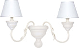 Applique-In-Legno-Classico-Crema-Sbiancato-Con-Paralume-2-Luci-Smergo