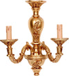 Applique-In-Legno-Classico-Oro-2-Luci-Pavoncelle
