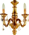 Applique-In-Legno-Classico-Oro-2-Luci-Trampoliere