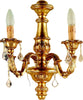Applique-In-Legno-Classico-Oro-2-Luci-Trampoliere