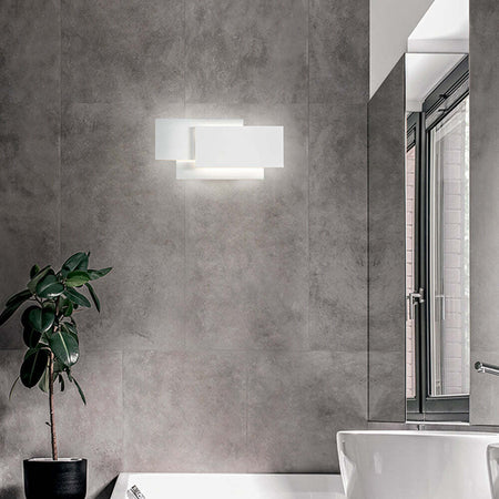 Applique-In-Metallo-Moderna-Dip-Bianco-Led