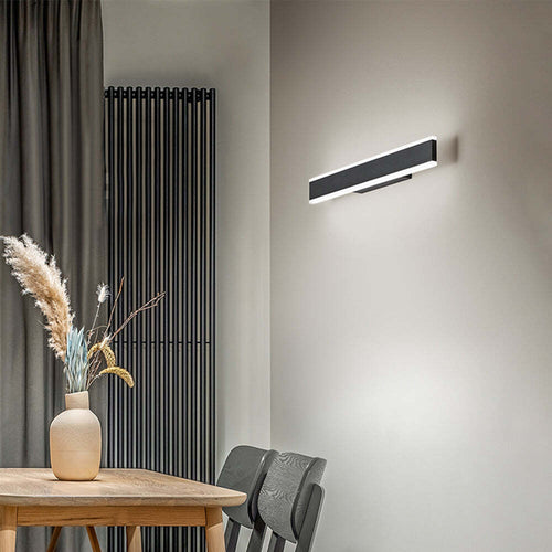 Applique-In-Metallo-Moderna-Kante-Nero-Led-Media