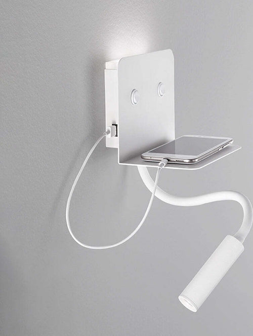 Applique-In-Metallo-Moderna-Level-Bianco-Led