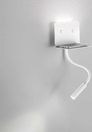 Applique-In-Metallo-Moderna-Level-Bianco-Led
