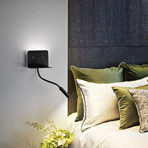 Applique-In-Metallo-Moderna-Level-Nero-Led