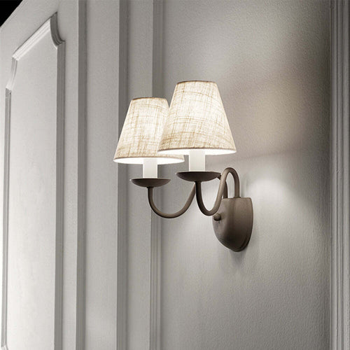 Applique-In-Metallo-Provenzale-Tortora-2-Luci-E14-Senza-Paralumi