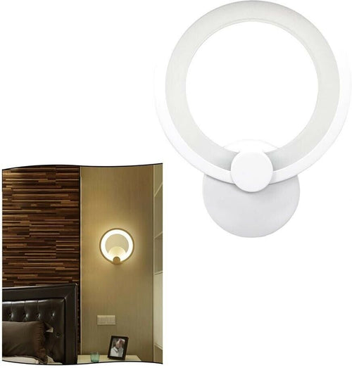 Applique In Vetro Da Parete Luce Calda 3000k Lampada Forma Anello Led 9w E27c Universo