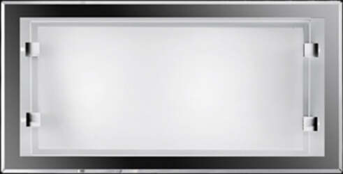 Applique-In-Vetro-E-Metallo-Moderna-Frame-Bianco-2-Luci-E14
