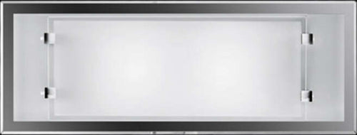 Applique-In-Vetro-E-Metallo-Moderna-Frame-Bianco-2-Luci-E27