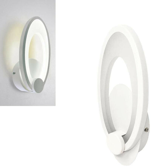 Applique In Vetro Ovale Led Luce Bianca 9 W Lampada Da Parete Interno E25f Universo
