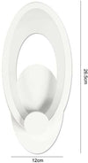 Applique In Vetro Ovale Led Luce Bianca 9 W Lampada Da Parete Interno E25f Universo