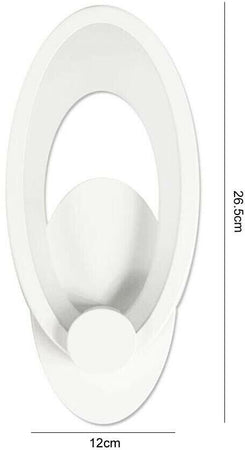 Applique In Vetro Ovale Led Luce Bianca 9 W Lampada Da Parete Interno E25f Universo