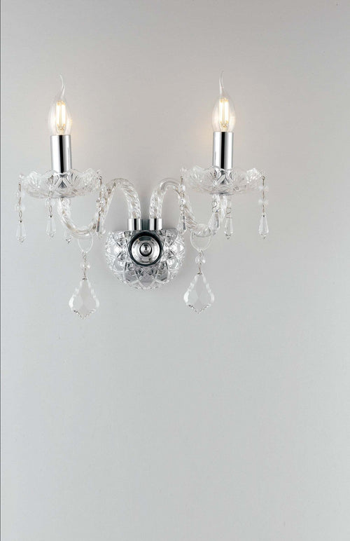 Applique Incanto Cromo 2Xe14 40X34X18Cm Illuminazione/Illuminazione per interni/Illuminazioni per pareti/Applique Led Mall Home - Napoli, Commerciovirtuoso.it