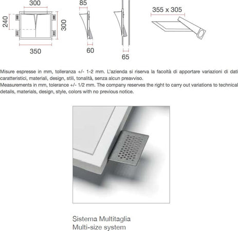 Applique-incasso-gesso-9010-Belfiore-SPAKKO-2369A-35-GU10-LED-lampada-parete