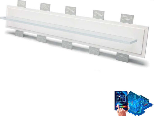 Applique-incasso-gesso-Belfiore-9010-GLAX-BIG-2484C.3004-LED-24V-SISTEMA-WIRELESS-lampada-parete
