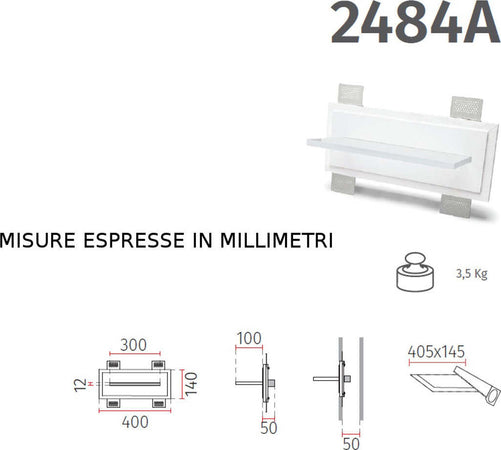 Applique-incasso-gesso-Belfiore-9010-GLAX-SMALL-2484A.3004-LED-24V-SISTEMA-WIRELESS-lampada-parete