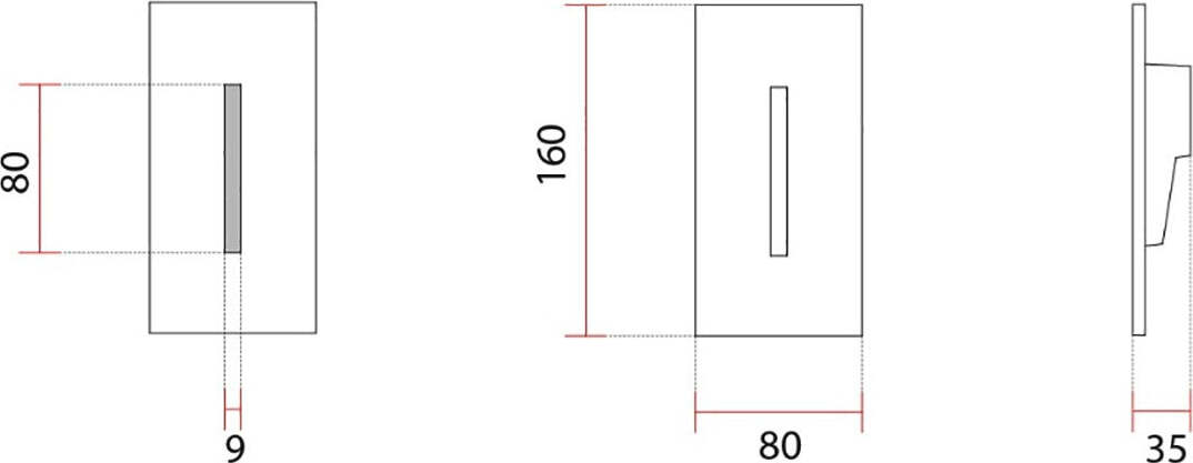 Applique-incasso-gesso-Belfiore-9010-TRAVIATA-BIG-4205C-3000-LED-24V-scatola-504-cristaly