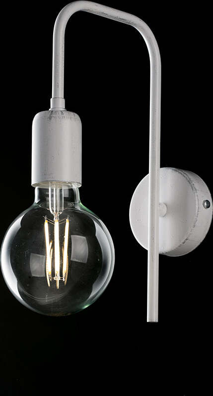 Applique-Industrial-1-Luce-Ferro-Bianco-e-Argento-Serie-Loft