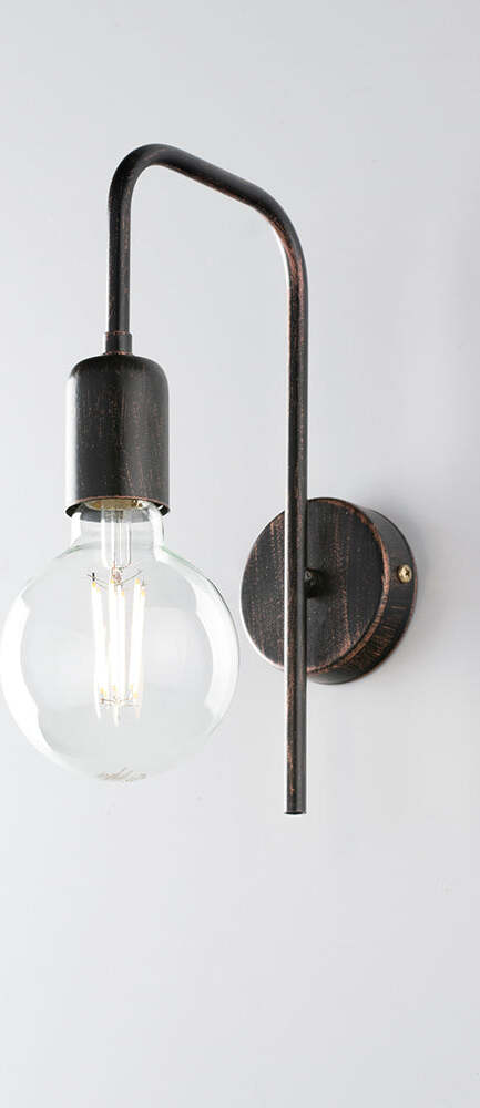 Applique-Industrial-1-Luce-Ferro-Nero-e-Rame-Serie-Loft
