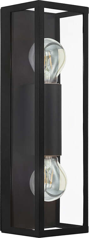 Applique-Industrial-Amezola-2-Luci-Metallo-Nero