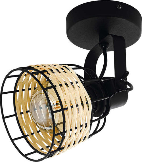 Applique-Industrial-Anwick-1-Luce-Metallo-Nero