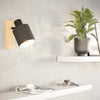 Applique-Industrial-Batallas-1-Luce-Legno-Marrone-E-Nero
