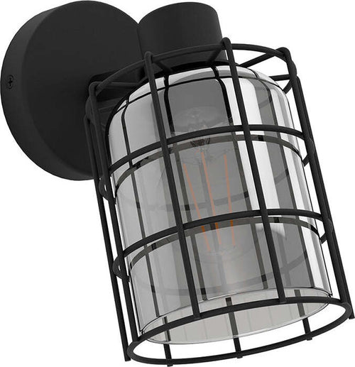 Applique-Industrial-Consaca-1-Luce-Acciaio-Nero
