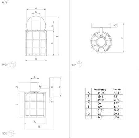 Applique-Industrial-Consaca-1-Luce-Acciaio-Nero