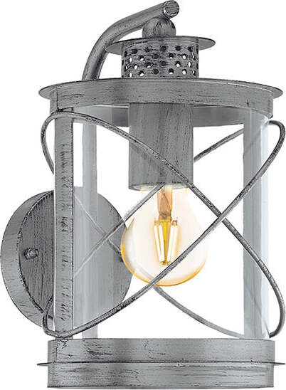 Applique-Industrial-Da-Esterno-Hilburn-1-Luce-Acciaio-Zincato-Argento-Antico