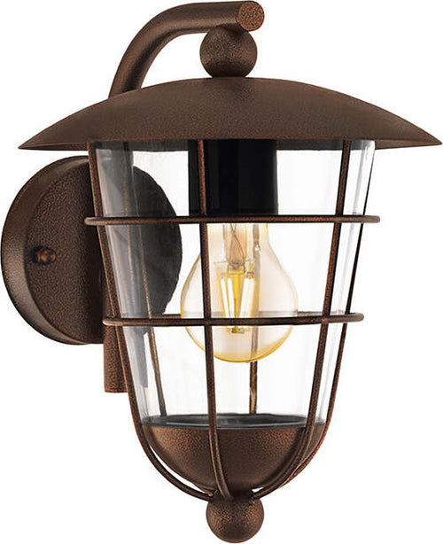 Applique-Industrial-Da-Esterno-Pulfero-1-Luce-Acciaio-Zincato-Marrone
