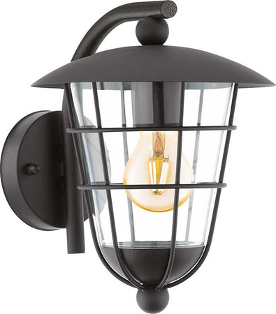 Applique-Industrial-Da-Esterno-Pulfero-1-Luce-Acciaio-Zincato-Nero