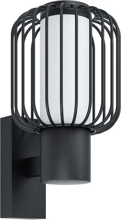 Applique-Industrial-Da-Esterno-Ravello-1-Luce-Acciaio-Zincato-Nero