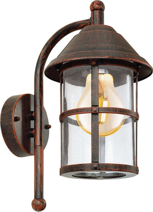 Applique-Industrial-Da-Esterno-San-Telmo-1-Luce-Alluminio-Marrone-Invecchiato