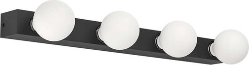 Applique-Industrial-Guanal-4-Luci-Alluminio-Nero