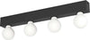 Applique-Industrial-Guanal-4-Luci-Alluminio-Nero