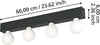Applique-Industrial-Guanal-4-Luci-Alluminio-Nero