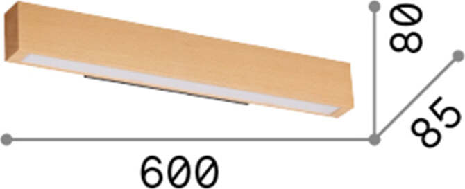 Applique-Industrial-Minimal-Craft-Legno-Marrone-Led-18W-3000K-Luce-Calda