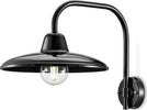 Applique-Industrial-Minimal-Nordico-B&W-Metallo-Smaltato-Nero-1-Luce-E27