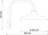 Applique-Industrial-Minimal-Nordico-B&W-Metallo-Smaltato-Nero-1-Luce-E27