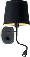Applique-Industrial-Minimal-Nordik-Metallo-Nero-2-Luci-E14-1,5W-K-Luce