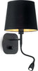 Applique-Industrial-Minimal-Nordik-Metallo-Nero-2-Luci-E14-1,5W-K-Luce