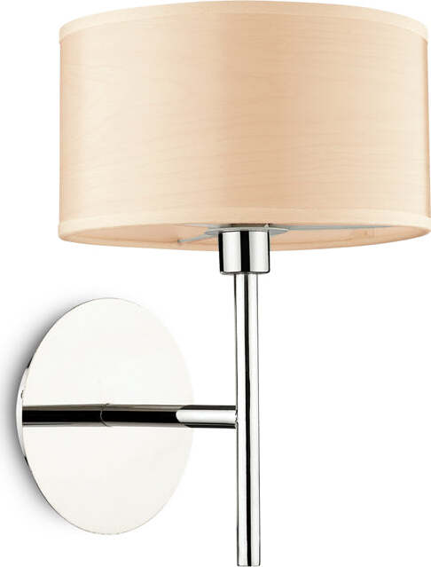 Applique-Industrial-Minimal-Woody-Metallo-Marrone-Legno-Marrone-1-Luce-3W-3000K
